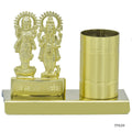 jags-mumbai Pen Stands Destop Top Gold Shri Laxmi Ganesh With Pen Stand TT659