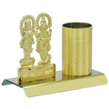 jags-mumbai Pen Stands Destop Top Gold Shri Laxmi Ganesh With Pen Stand TT659