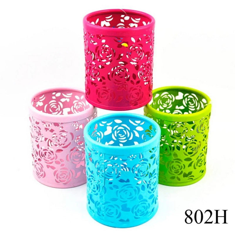 jags-mumbai Pen Stands Pen Stand Metal Colourful Round