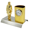 jags-mumbai Pen Stands Pen Stand With Watch Sardar Patel Statue