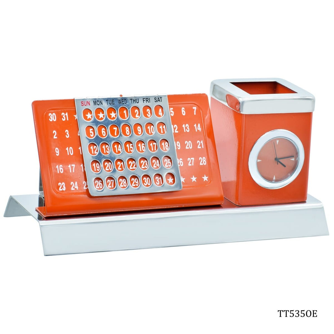 jags-mumbai Pen Stands Table Top Calender Pen Stand Orange