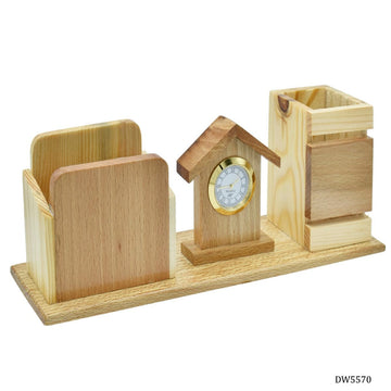 Wooden Table Top Pen Stand & Mobile Holder DW5570
