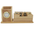 jags-mumbai Pen Wooden Table With Life Time CalendarPenHold DW5204