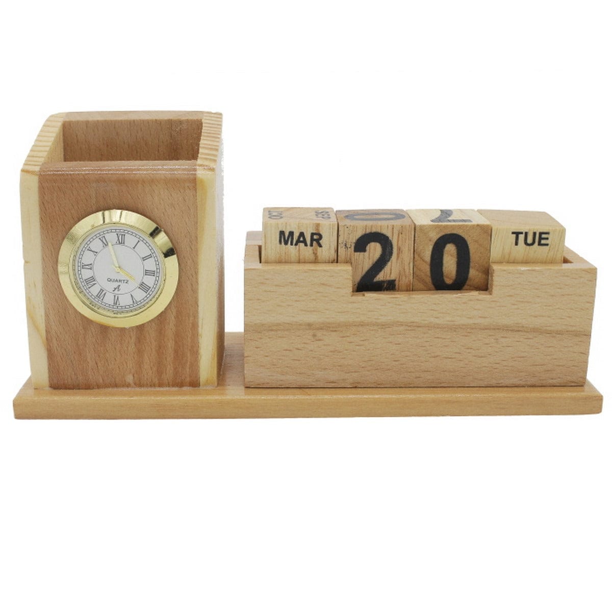 jags-mumbai Pen Wooden Table With Life Time CalendarPenHold DW5204