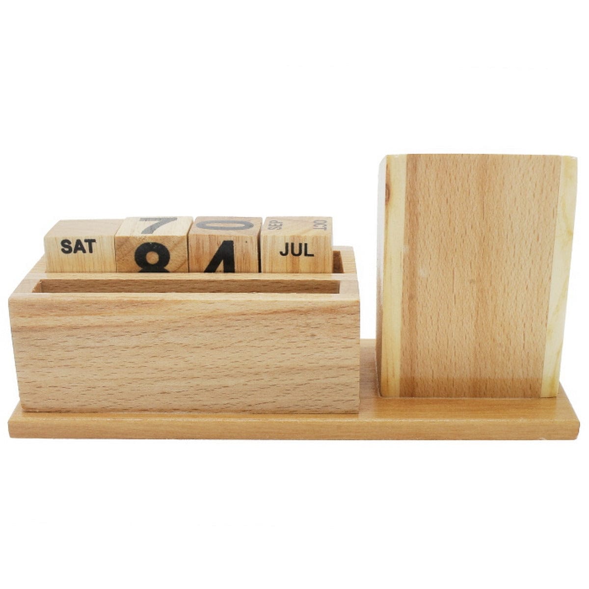 jags-mumbai Pen Wooden Table With Life Time CalendarPenHold DW5204