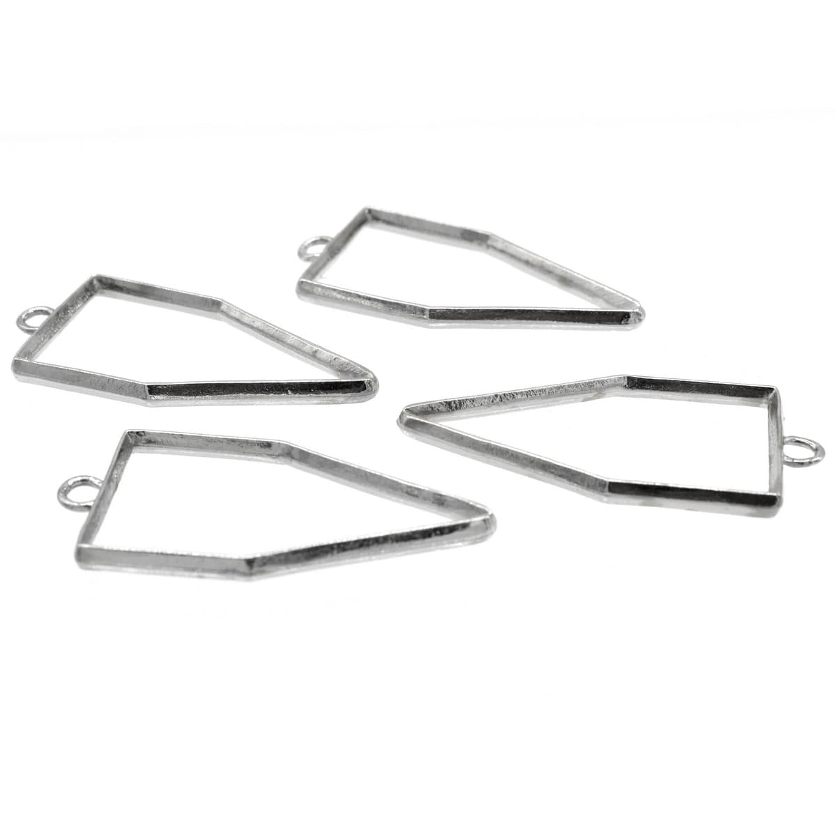 jags-mumbai Pencil Bezels frames for Resin (Pack of 4)- Silver Pencil