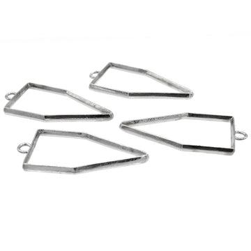 Bezels frames for Resin (Pack of 4)- Silver Pencil
