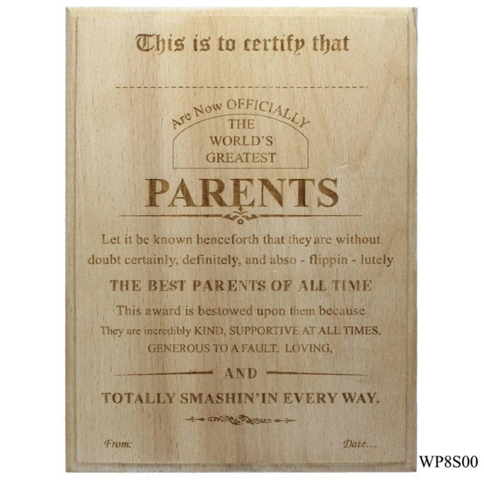 Wooden Plate Photo 6X8 Inch