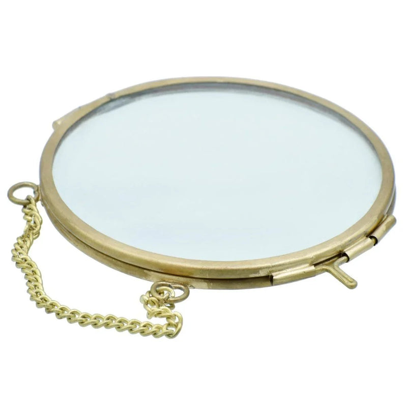 jags-mumbai Photo Frames and Glass Frames Photo Frame Brass Glass Round 4Inch PFBMR-4