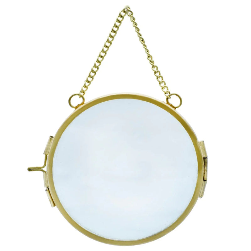 jags-mumbai Photo Frames and Glass Frames Photo Frame Brass Glass Round 4Inch PFBMR-4