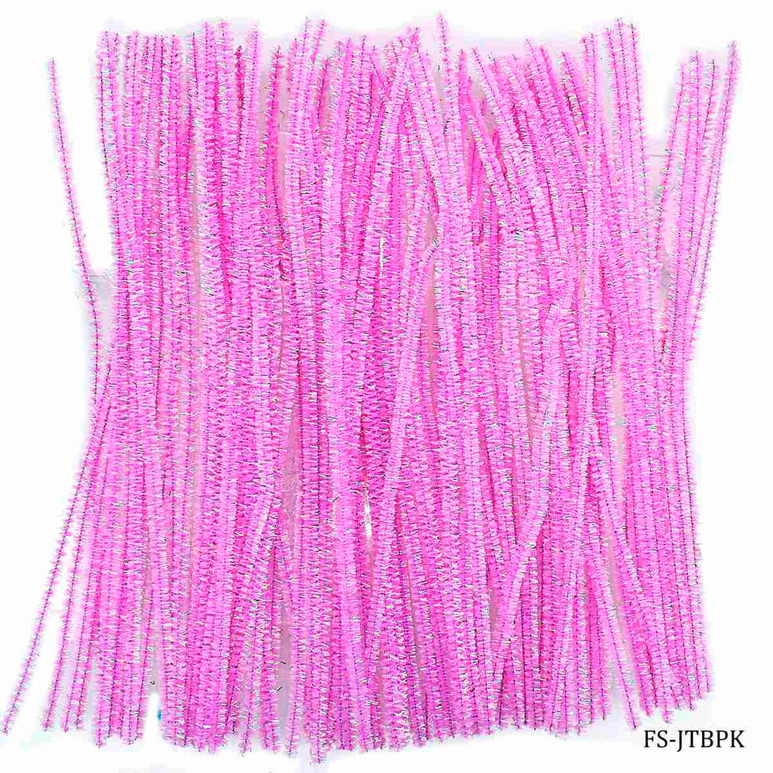 jags-mumbai Pompom & Pipe cleaner Craft decorative roll glitter100pcs BPink