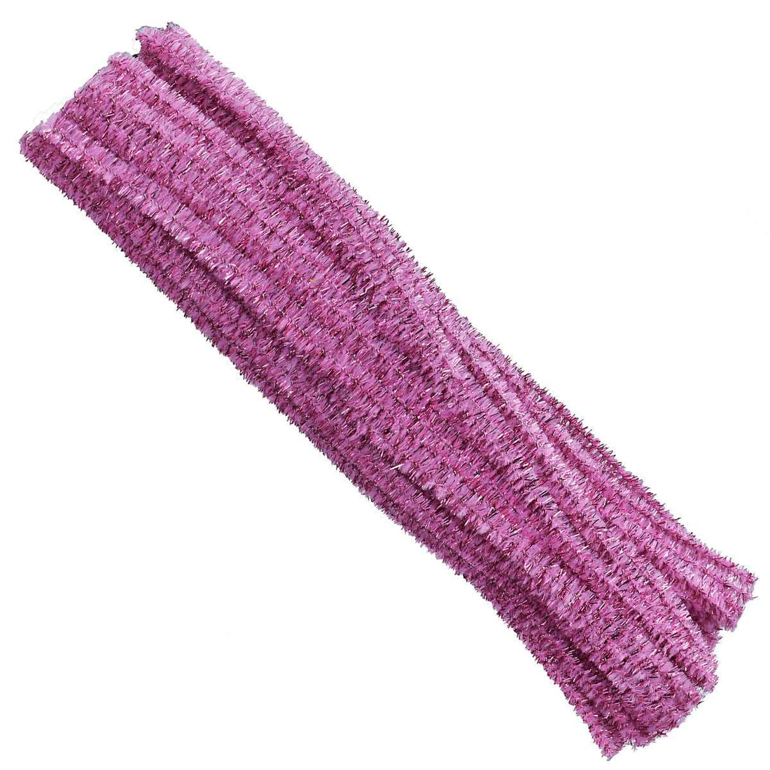 jags-mumbai Pompom & Pipe cleaner Craft Decorative Roll Glitter100pcs Pink