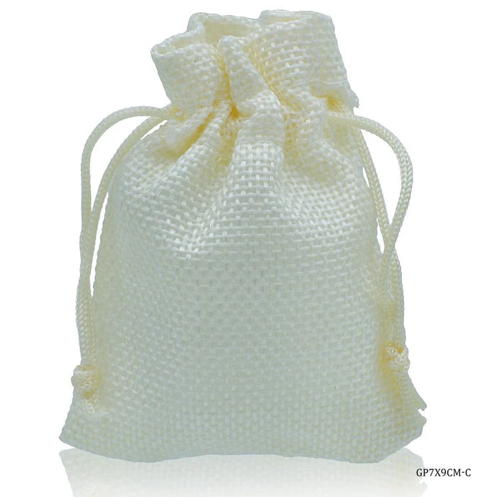 Gift Pouch Cloth Cream Colour Small Pack of 50pcs