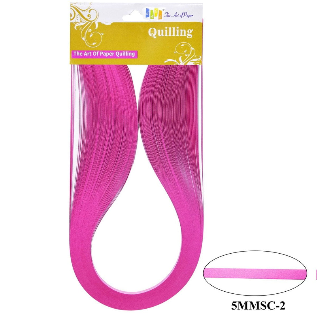 jags-mumbai Qilling Paper Magenta 5mm Quilling Strips - High Quality & Affordable