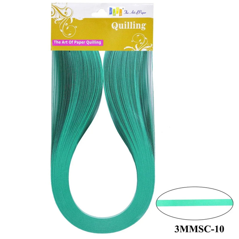 jags-mumbai Qilling Paper Quilling Strip 3mm S/C 10 Turquoise