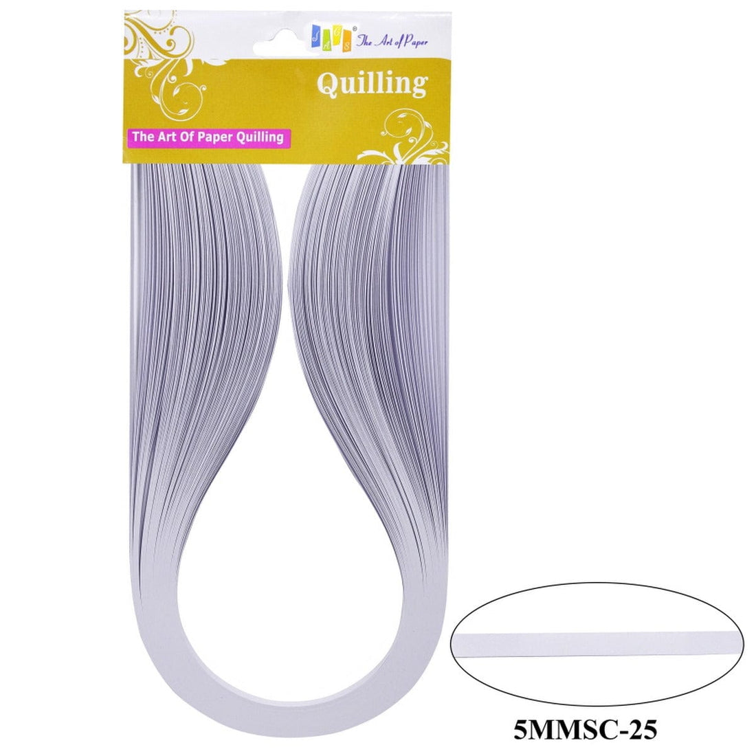 jags-mumbai Qilling Paper Quilling Strip 5mm S/C 25 White