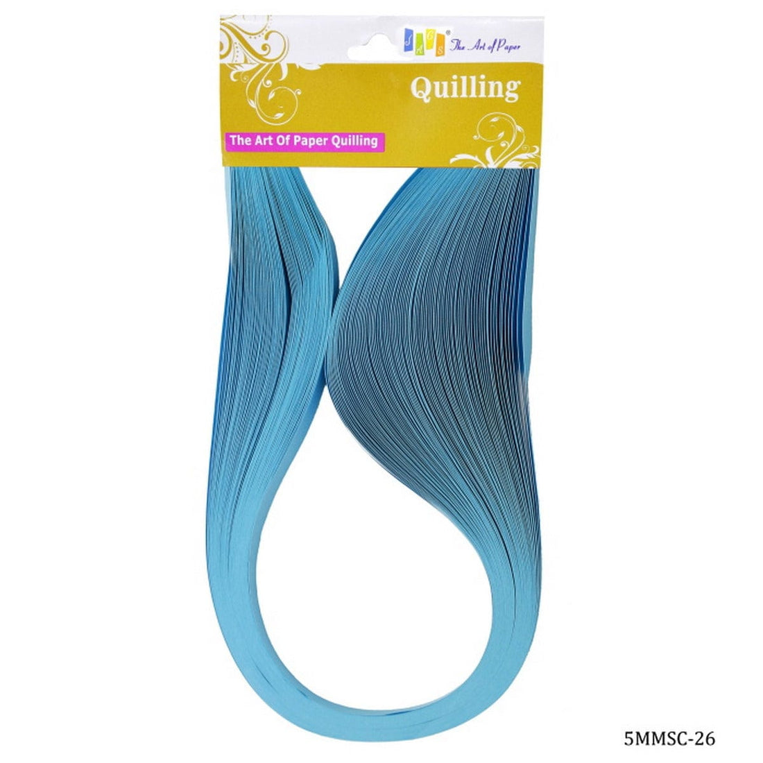 jags-mumbai Qilling Paper Quilling Strip 5mm S/C 26 Flo.Blue