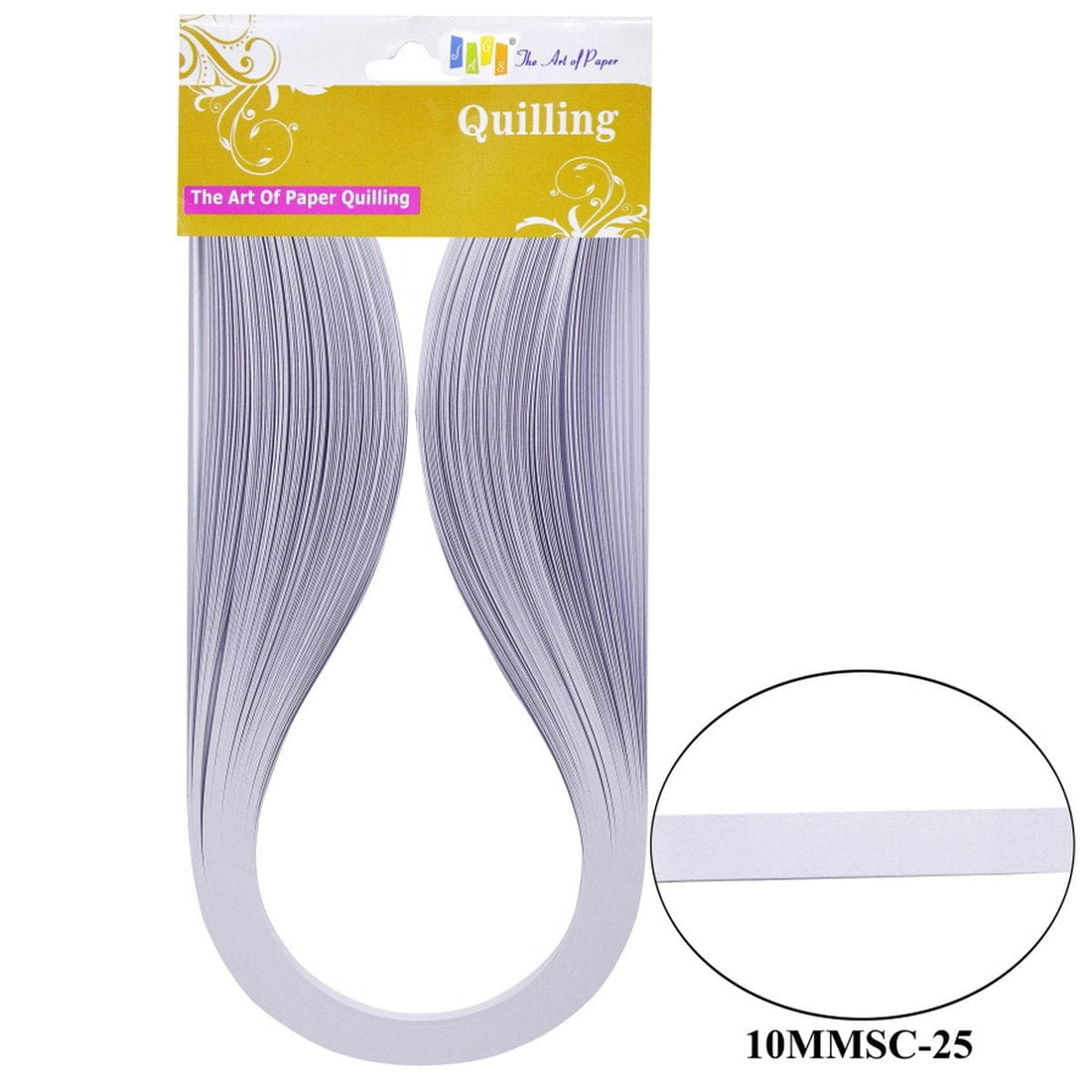 jags-mumbai Quilling Quilling Strip 10mm S/C 25 White 10MMSC-25