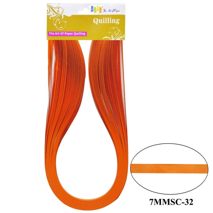 Quilling Strip 7mm S/C 32 Flo.Orange 7MMSC-32