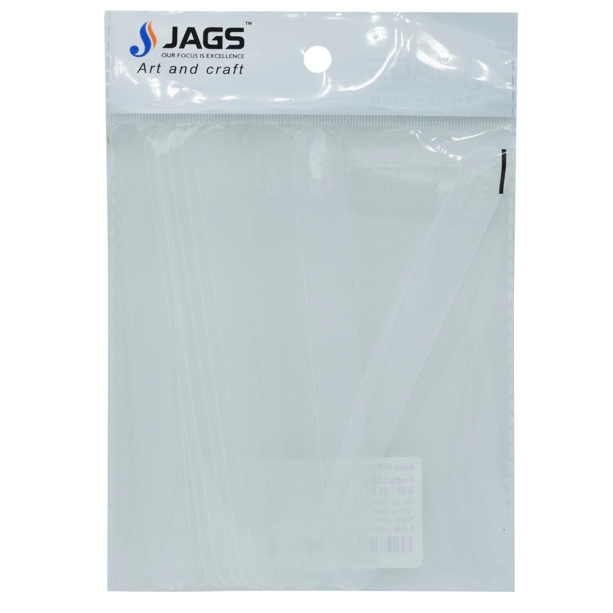 jags-mumbai Resin Accessories And More Jags Plastic Stick White 12Pcs Set JPSW12P