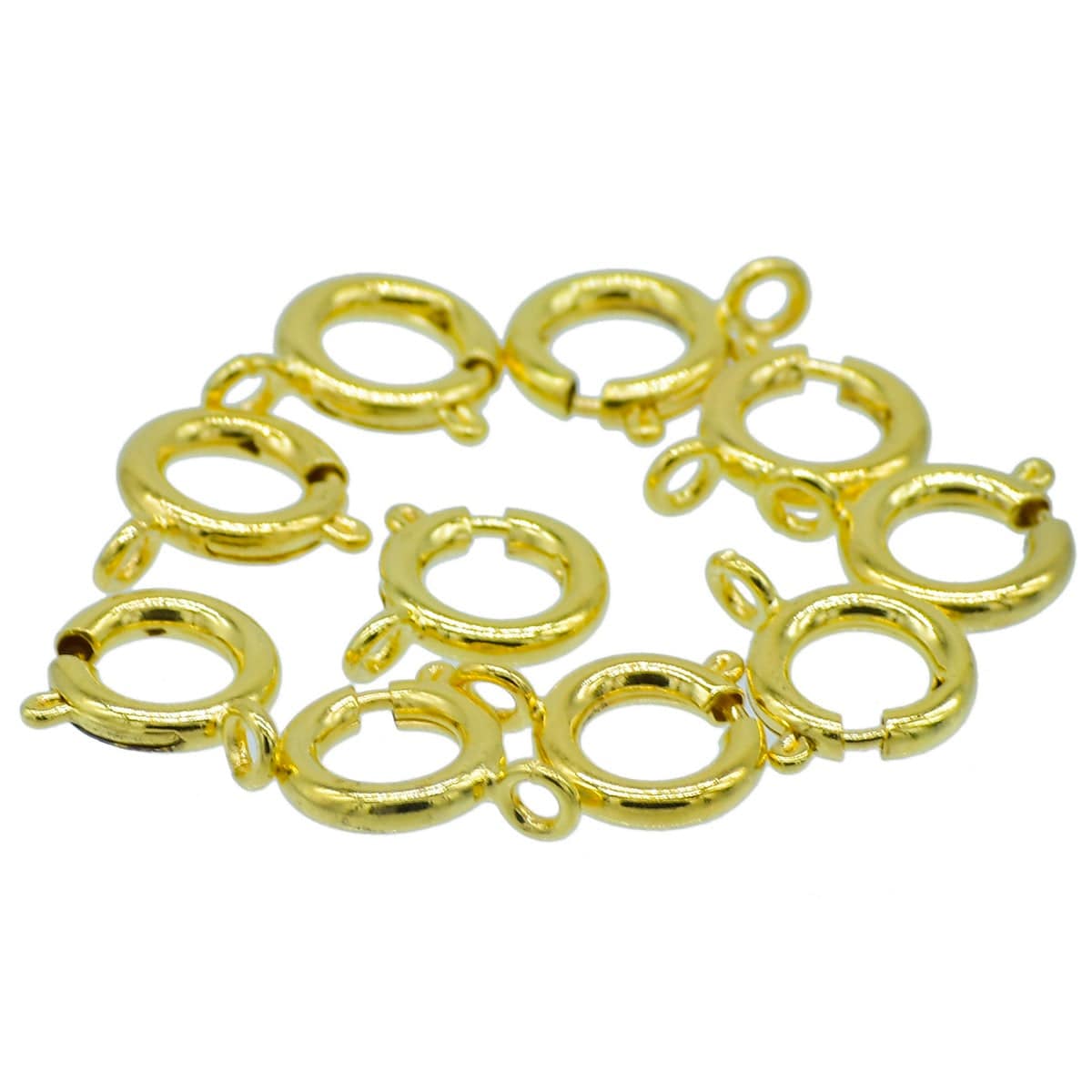 jags-mumbai Resin Accessories And More Jewellery Springring Hooks Big Gold Set Of 10Pcs JSHG02-G