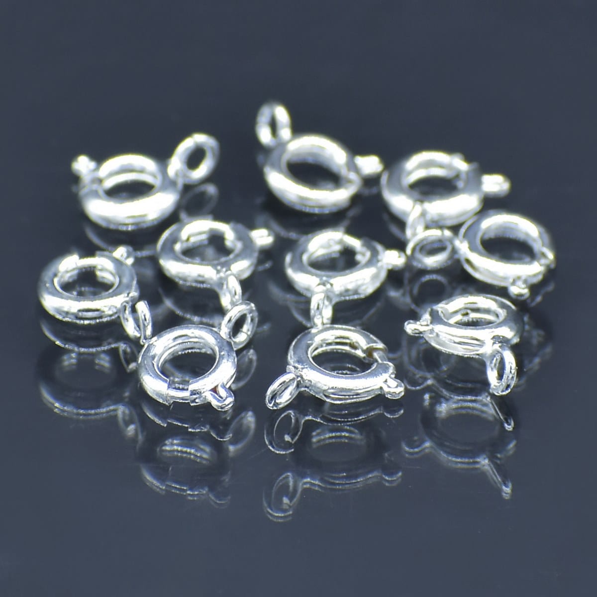 jags-mumbai Resin Accessories And More Jewellery Springring Hooks Small Silver Set Of 10 Pcs JSHS02