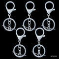 jags-mumbai Resin Accessories And More Key Chain Fitting Silver With Hook 5Pcs KF5PCSR
