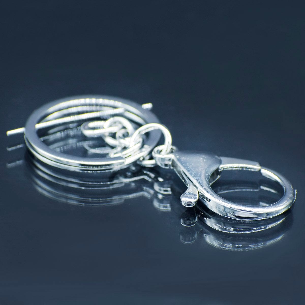 jags-mumbai Resin Accessories And More Key Chain Fitting Silver With Hook 5Pcs KF5PCSR