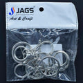jags-mumbai Resin Accessories And More Key Chain Fitting Silver With Hook 5Pcs KF5PCSR