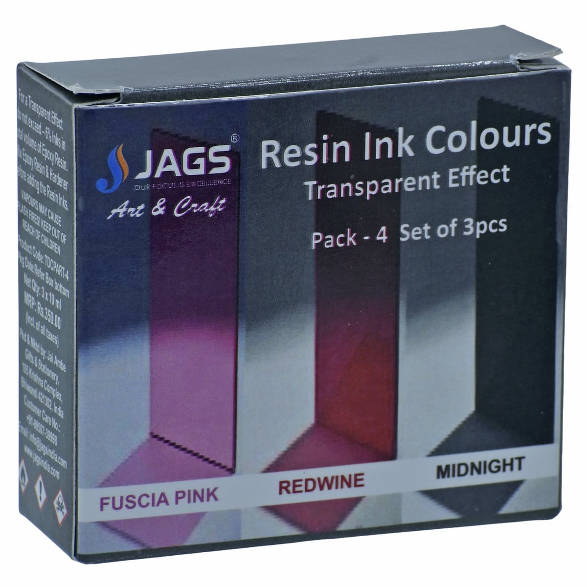 jags-mumbai Resin Create Stunning Transparent Effects with our Resin Ink Colours Set of 3Ps