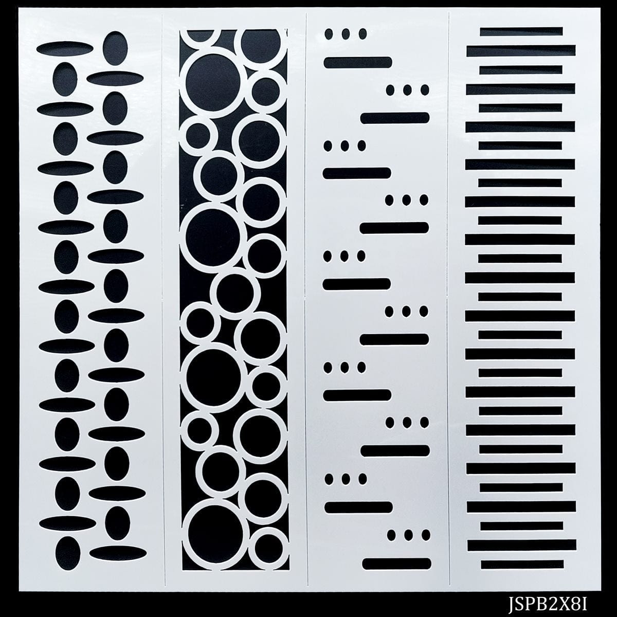 jags-mumbai Resin Jags Stencil Plastic Border 4in1 2x8 Inch - Add Elegance to Your Designs with Versatile Border Stencils!