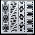 jags-mumbai Resin Jags Stencil Plastic Border 4in1 2x8 Inch - Elevate Your Designs with Versatile Border Stencils!