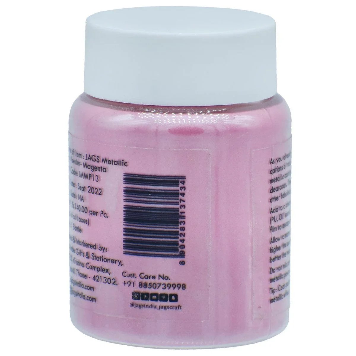 jags-mumbai Resin Pigment Jags Metallic Mica Powder Magenta 15Gms JMMP13