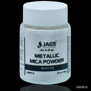 jags-mumbai Resin Pigment Jags Metallic Mica Powder White 15Gms
