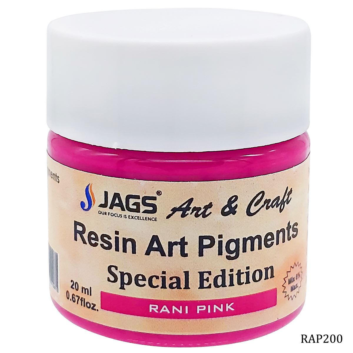 jags-mumbai Resin Pigment Resin Art Pigments 20ML - Create Stunning Art with Rani Pink Pigment RAP200