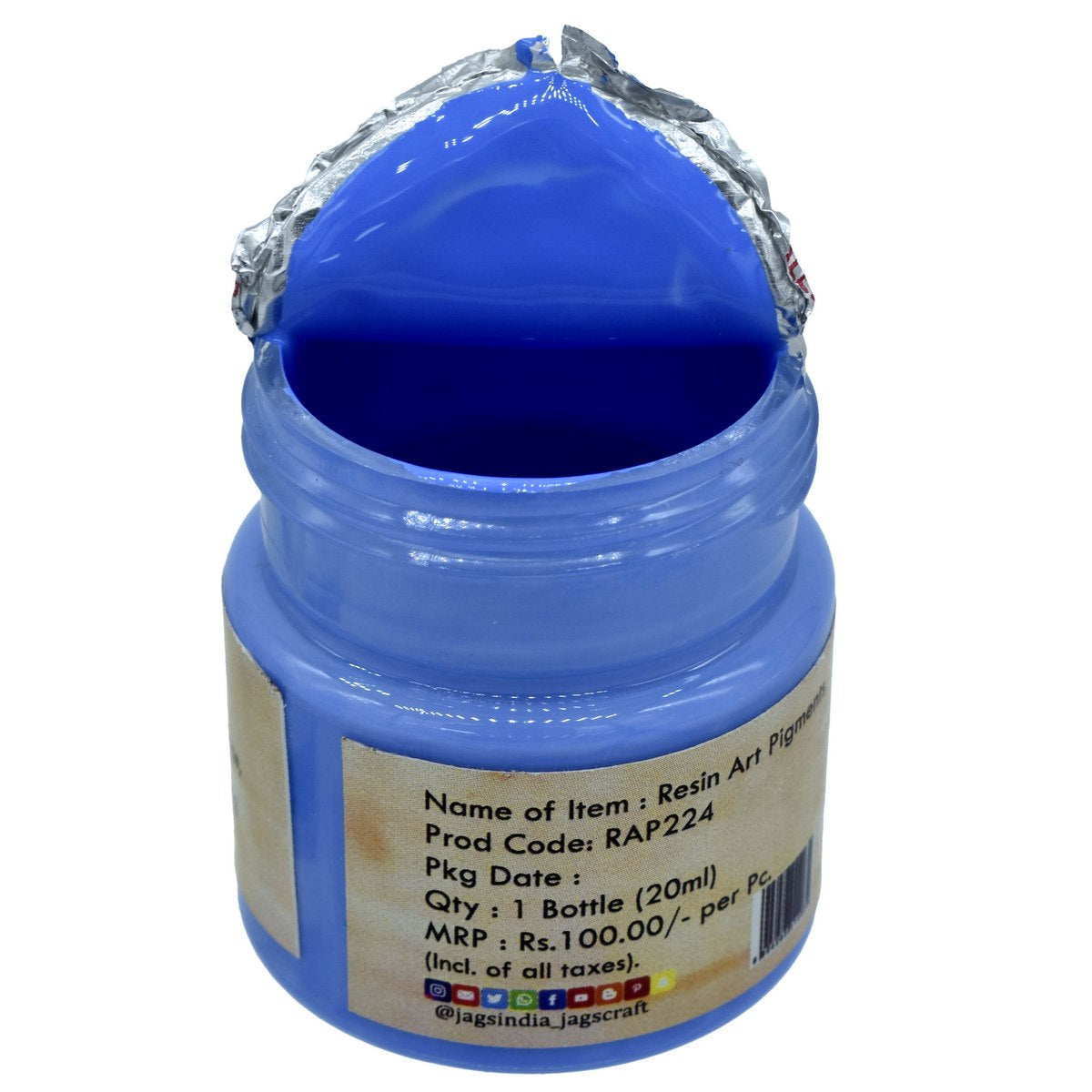 jags-mumbai Resin Pigment Resin Art Pigments 20ML Light Blue RAP224