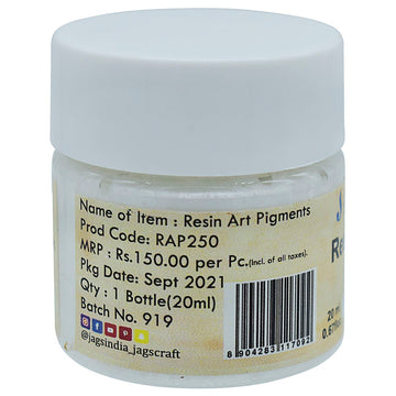 Resin Art Pigments 20ML Metallic White 301 RAP250