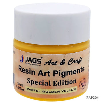 jags-mumbai Resin Pigment Resin Art Pigments 20ML Pastel GoldenYellow RAP204