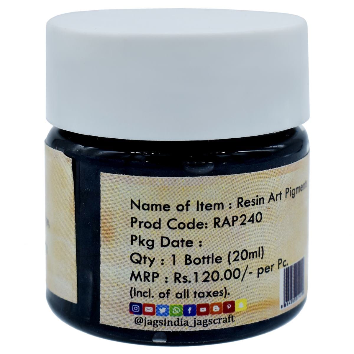 jags-mumbai Resin Pigment Resin Art Pigments 20ML Sp Canyon Black RAP240