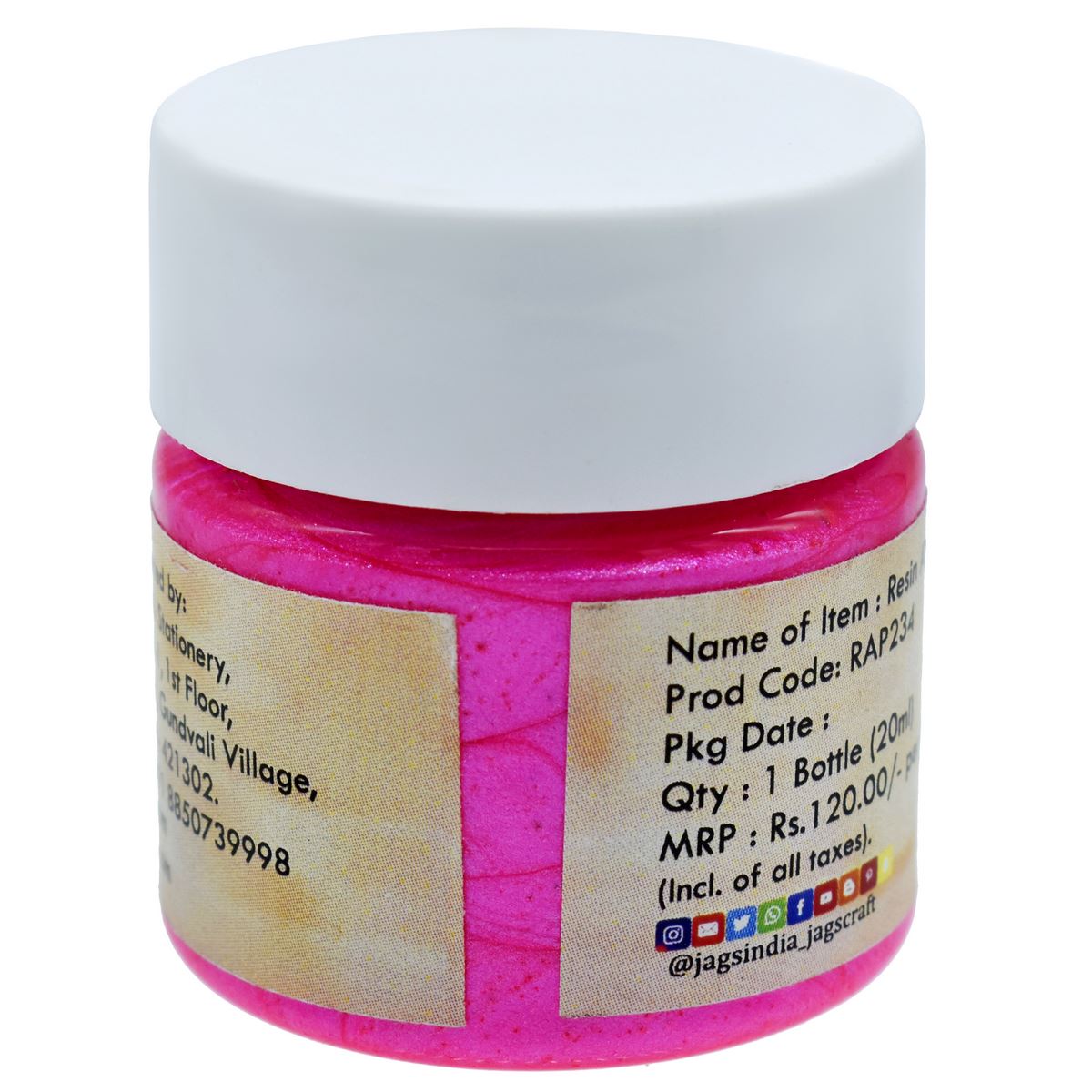 jags-mumbai Resin Pigment Resin Art Pigments 20ML Sp Hot Pink RAP234