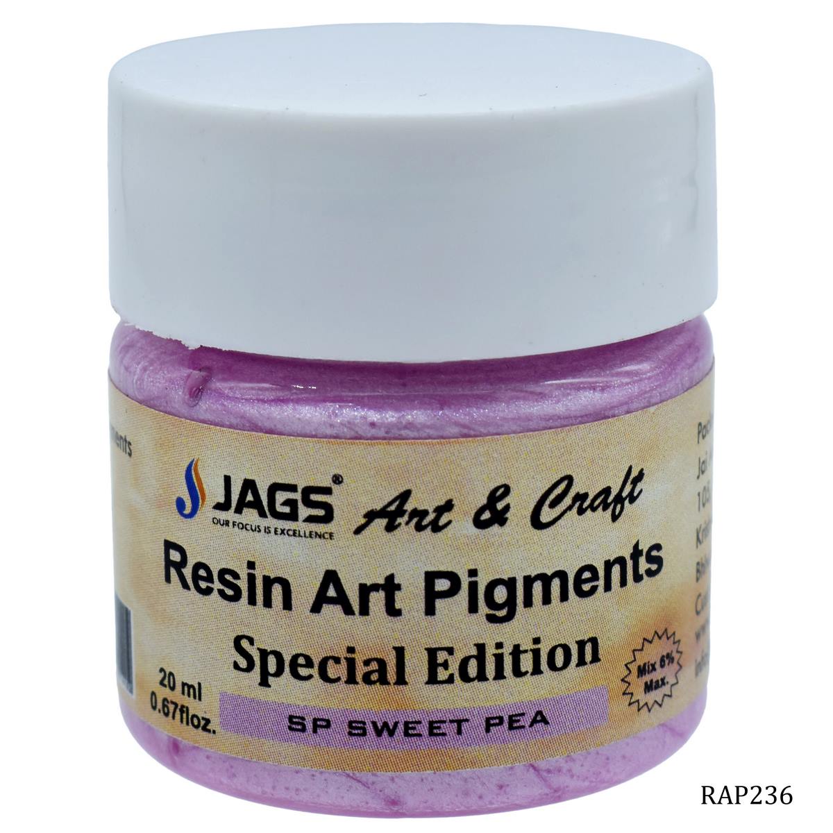 jags-mumbai Resin Pigment Resin Art Pigments 20ML Sp Sweet Pea RAP236