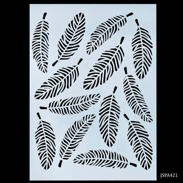 Stencil Plastic A4 Big Leaf Design