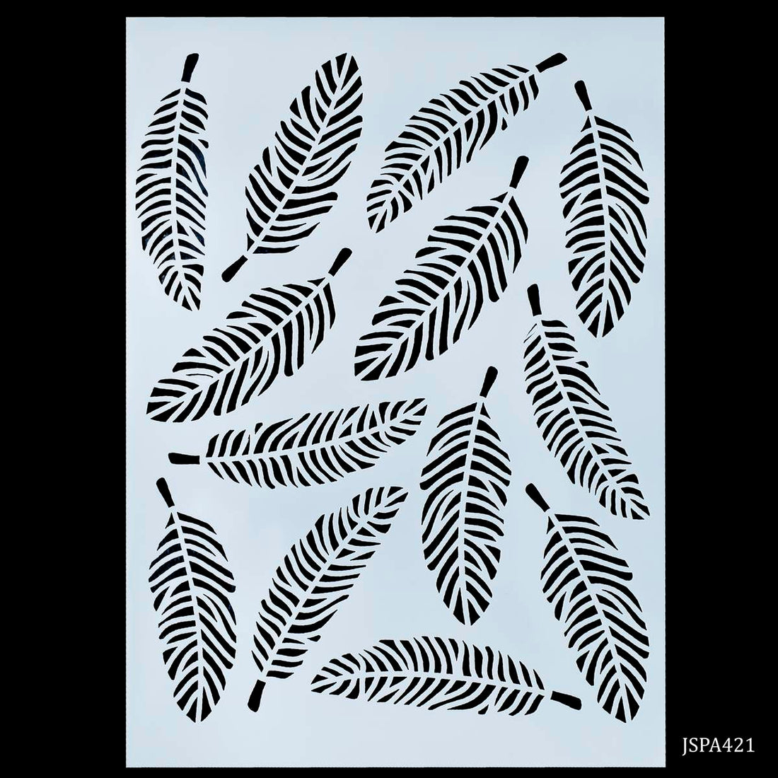 jags-mumbai Resin Stencil Plastic A4 Big Leaf Design