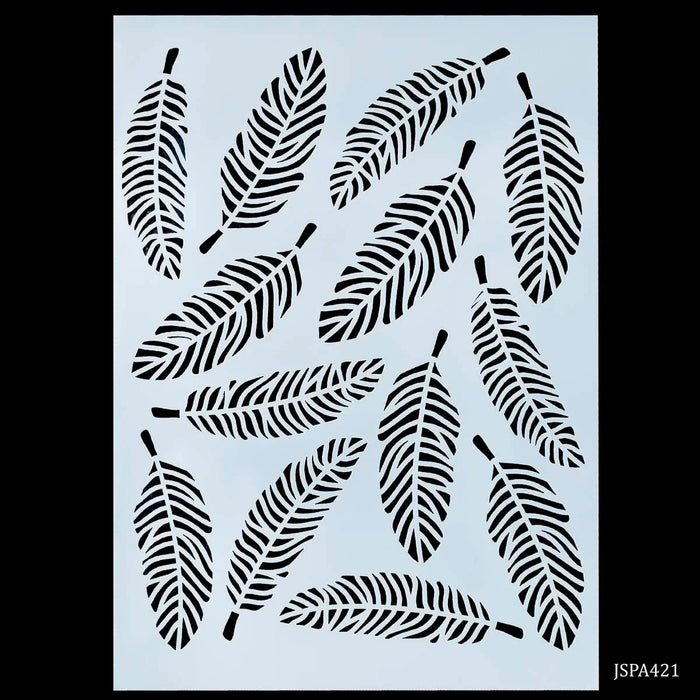Drawing Stencil Plastic A4 Big Leaf Design