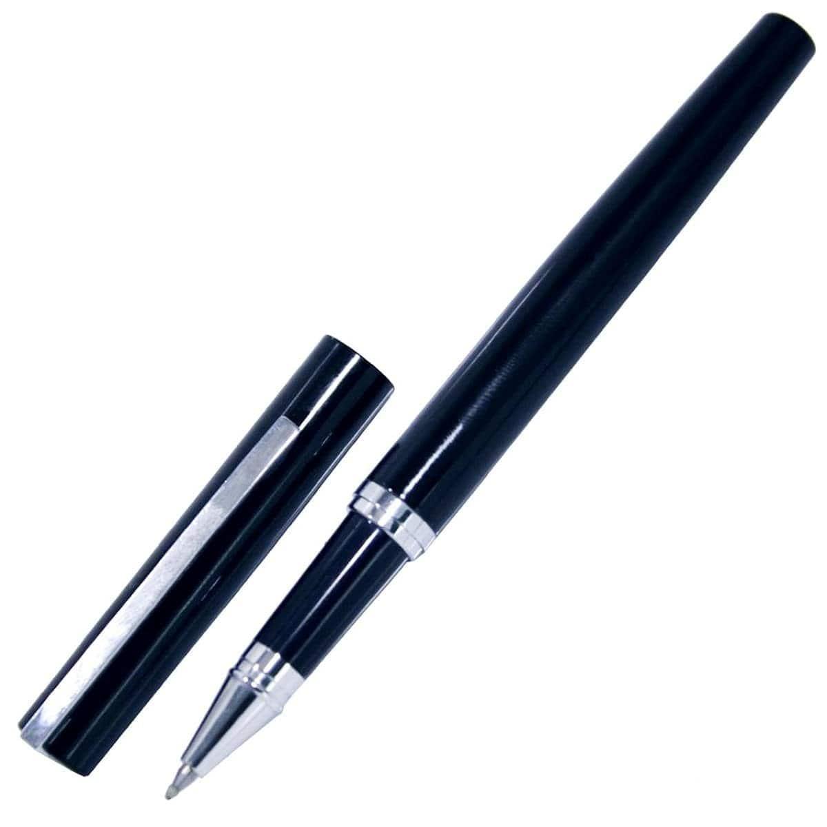 Elevate Your Writing Experience with the Roller Pen Black Silver Clip 715RPBKSC