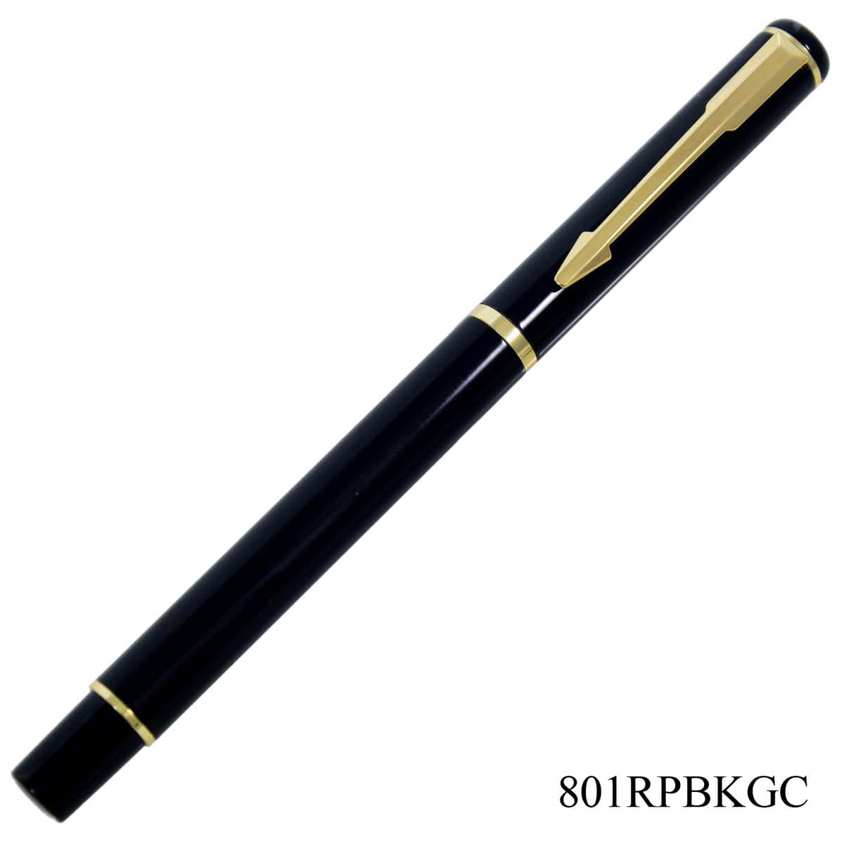 jags-mumbai Roller Pens Elevate Your Writing with the Roller Pen Black Body Golden Clip 801RPBKGC