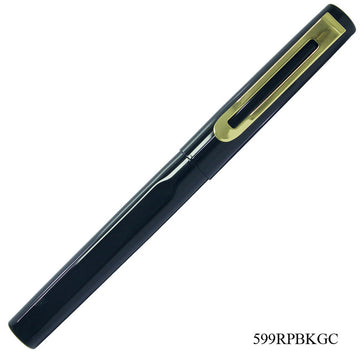 Roller Pen Black Metal Golden Clip 599RPBKGC
