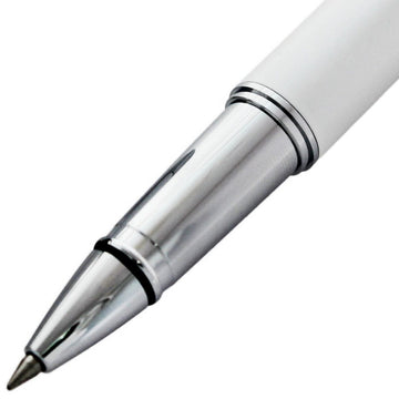 Roller pen white sliver clip