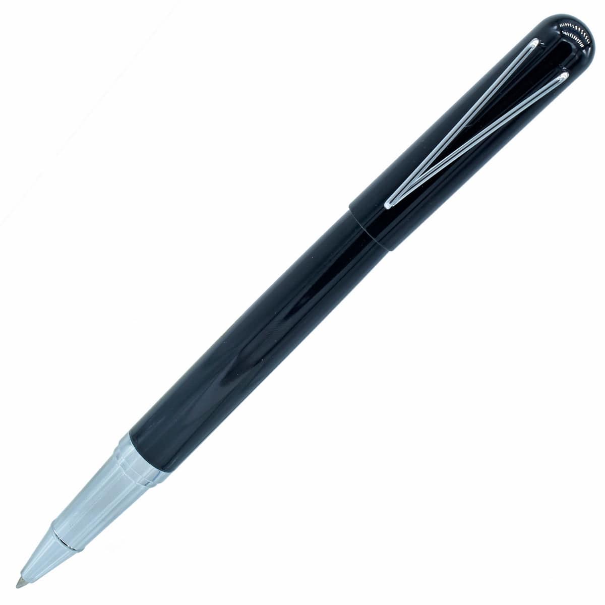 jags-mumbai Roller Pens The Ultimate Writing Companion: Roller Pen Black Silver Clip 679RPBKSC