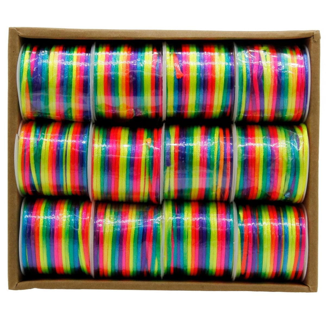 jags-mumbai Rope & Lace Neon Multicolored Thread 12pcs